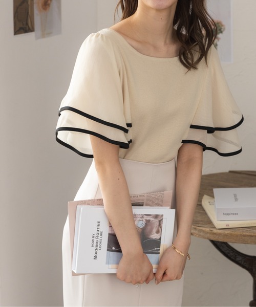 「Ada.」 ノースリーブニット FREE ライトベージュ レディース_画像5