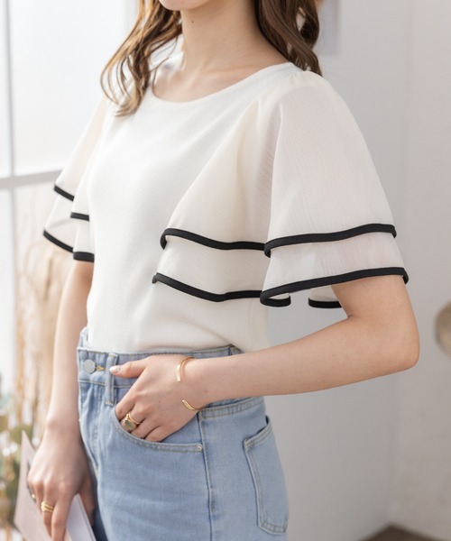 「Ada.」 ノースリーブニット FREE ライトベージュ レディース_画像9