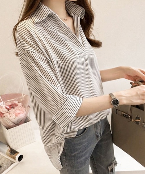 「Amulet」 半袖シャツ X-LARGE ホワイト レディース_画像7