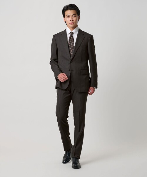 【美品】A day in the life セットアップスーツ ビジネス XL A DAY IN THE LIFE セレモニースーツ セットアップ メランジ ドビー