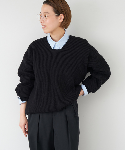 plage（プラージュ） 長袖ニット FREE ブラック レディース : ZOZOTOWN