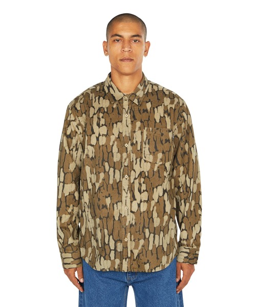 HUF（ハフ） シャツ WARPED CAMO CORDUROY SHIRT メンズ レディース