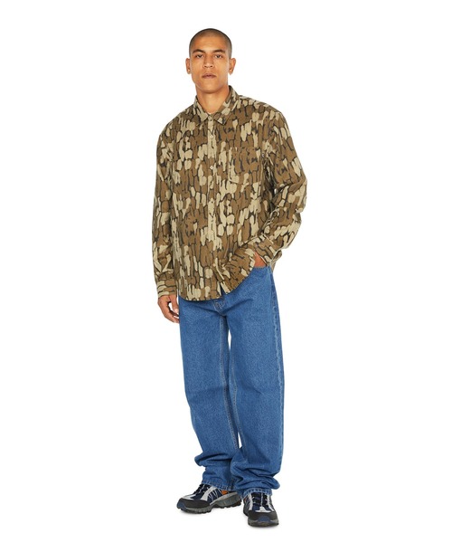 HUF(ハフ) シャツ WARPED CAMO CORDUROY SHIRT メンズ レディース HUF(ハフ) シャツ WARPED CAMO CORDUROY SHIRT メンズ レディース