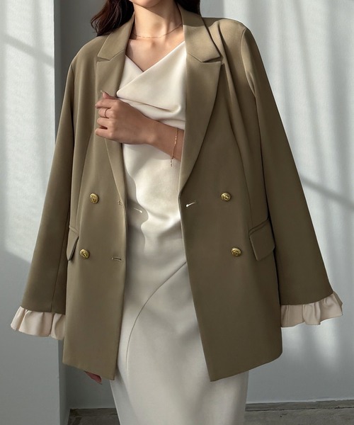 Louere フリルレイヤードデザインジャケット JUNOAH｜Louere フリルレイヤードデザインジャケット | Rakuten