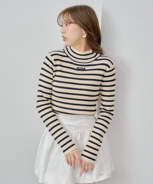 「Chico」 長袖ニット FREE レッド レディース_画像2