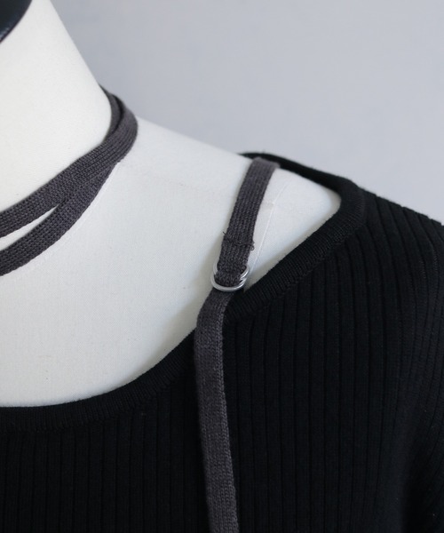 「&g'aime」 長袖ニット FREE ブラック レディース_画像4