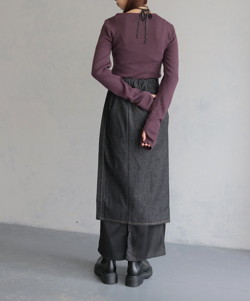 「&g'aime」 長袖ニット FREE ブラック レディース_画像8