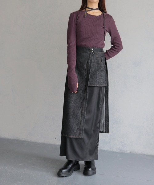 「&g'aime」 長袖ニット FREE ブラック レディース_画像9