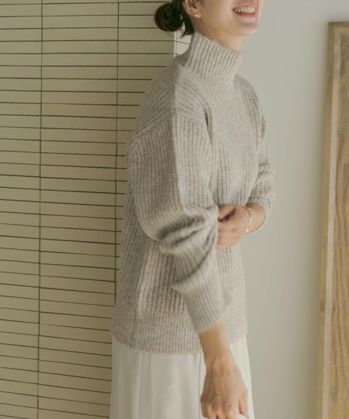 「URBAN RESEARCH DOORS」 長袖ニット MEDIUM ライトベージュ レディース_画像4