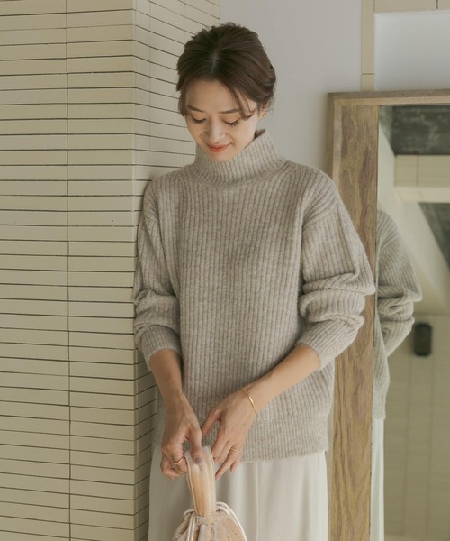 「URBAN RESEARCH DOORS」 長袖ニット MEDIUM ライトベージュ レディース_画像5