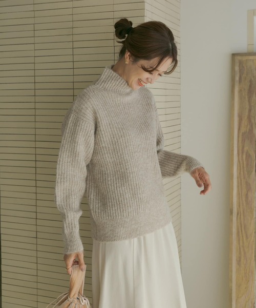 「URBAN RESEARCH DOORS」 長袖ニット MEDIUM ライトベージュ レディース_画像6