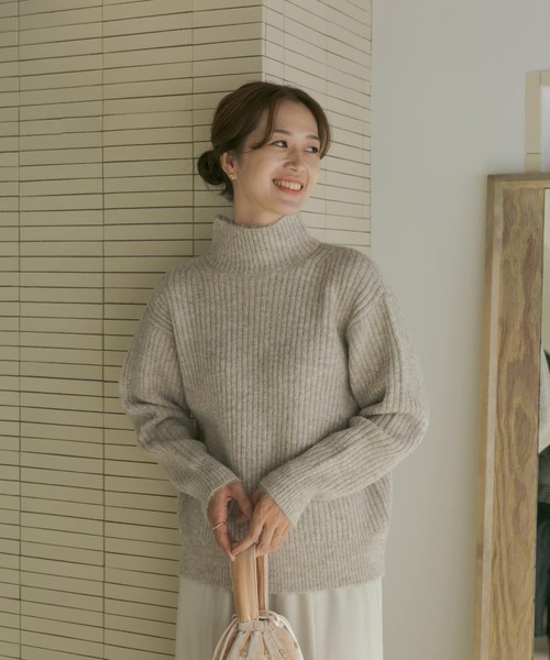 「URBAN RESEARCH DOORS」 長袖ニット MEDIUM ライトベージュ レディース_画像7