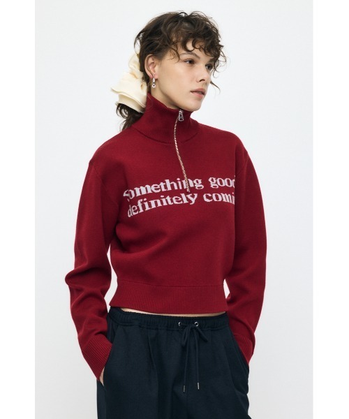 MOUSSY（マウジー） ニット セーター LETTERED HALF ZIP セーター