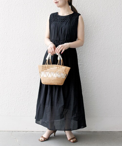 「SHIPS any」 ノースリーブワンピース ONE SIZE ネイビー レディース_画像2