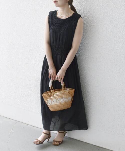 「SHIPS any」 ノースリーブワンピース ONE SIZE ネイビー レディース_画像8