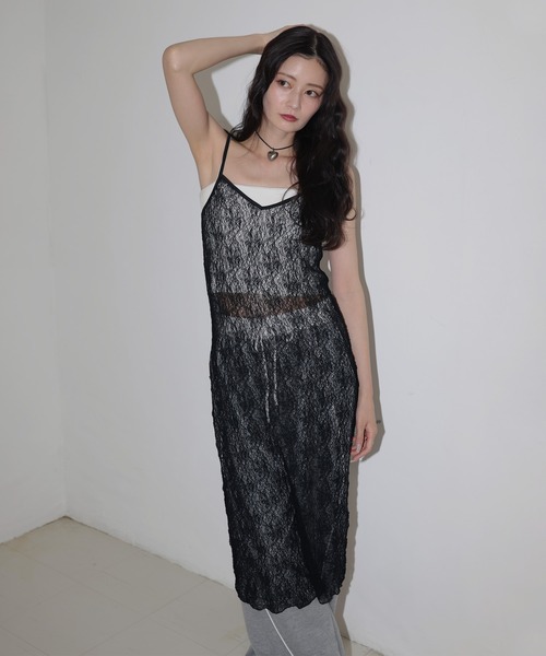 「Mili affinity」 キャミソールワンピース FREE ブラック レディース_画像2