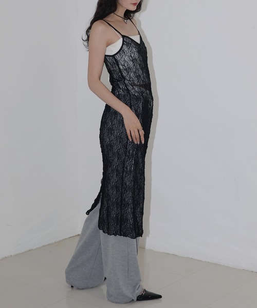 「Mili affinity」 キャミソールワンピース FREE ブラック レディース_画像4