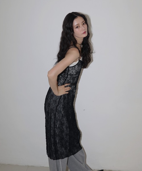 「Mili affinity」 キャミソールワンピース FREE ブラック レディース_画像6