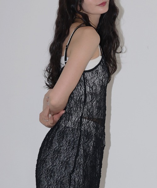 「Mili affinity」 キャミソールワンピース FREE ブラック レディース_画像8