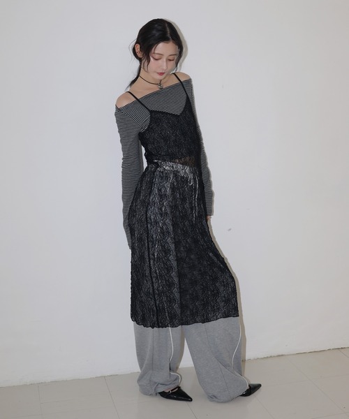 「Mili affinity」 キャミソールワンピース FREE ブラック レディース_画像9