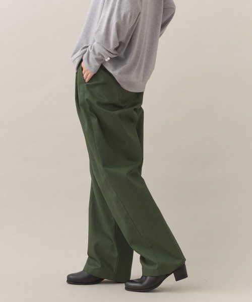 OMNES（オムネス） チノパン ハイウエストツータックチノパンツ