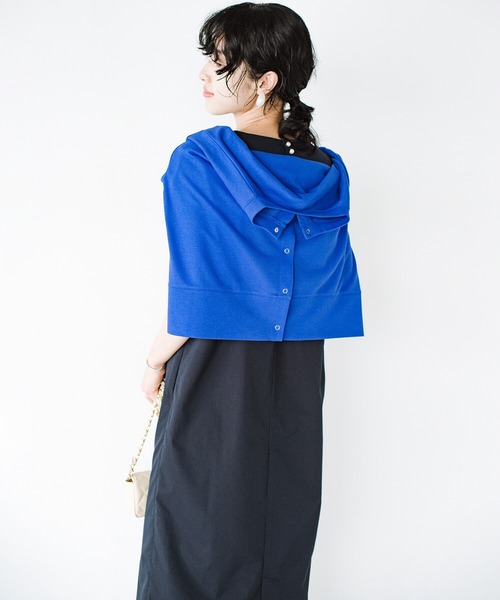 「haco!」 ノースリーブワンピース MEDIUM ネイビー レディース_画像2