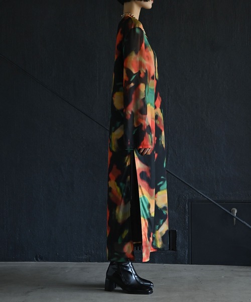 「funda mine」 長袖ワンピース FREE ブラック レディース_画像6