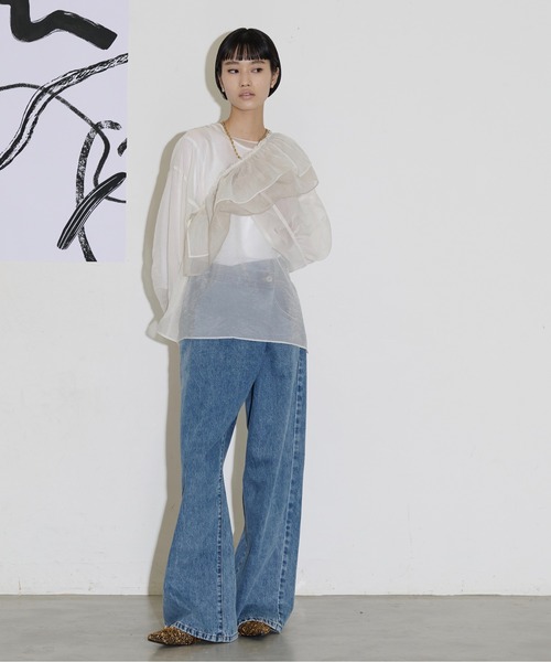 「THE YOn」 長袖ブラウス FREE アイボリー レディース_画像3