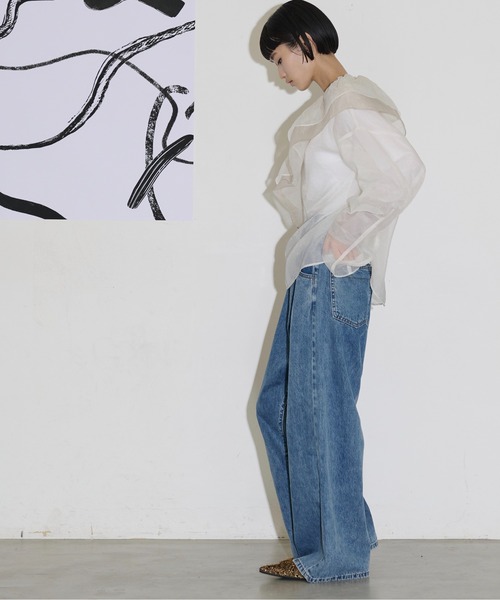 「THE YOn」 長袖ブラウス FREE アイボリー レディース_画像5