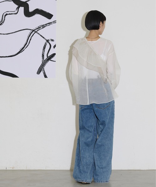 「THE YOn」 長袖ブラウス FREE アイボリー レディース_画像6