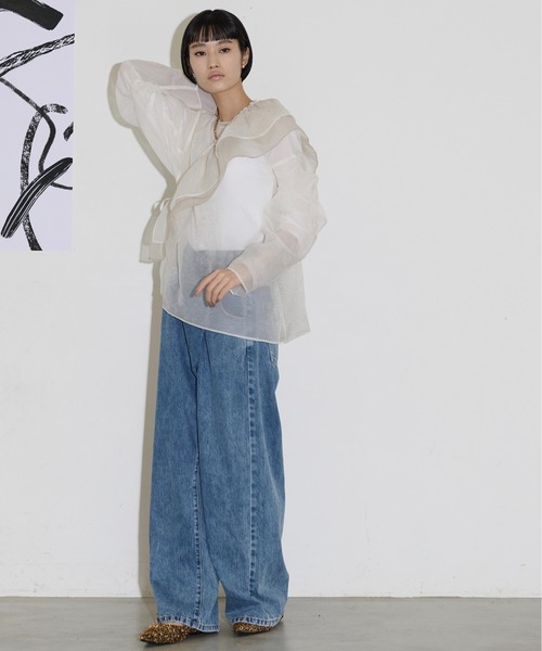 「THE YOn」 長袖ブラウス FREE アイボリー レディース_画像8