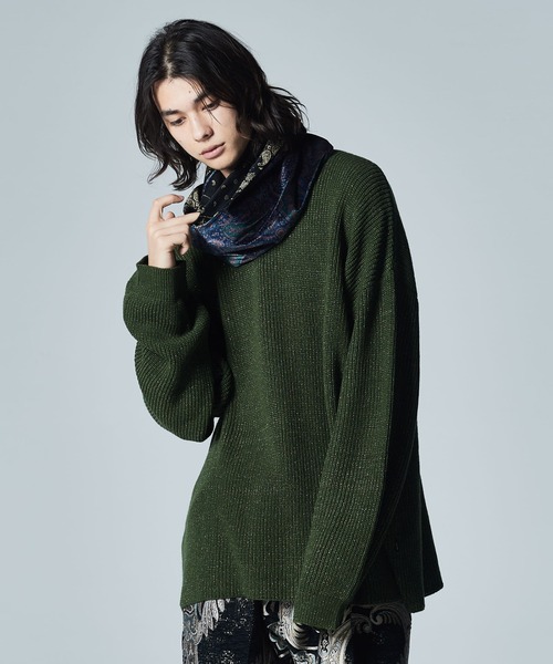 「glamb」 長袖ニット M カーキ メンズ_画像6