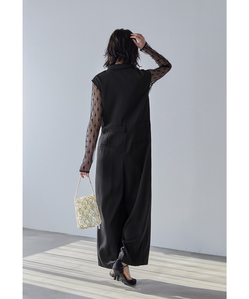 niana（ニアナ） パンツドレス テーラーカラーオールインワン 2点