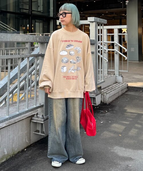 「SOUNDSGOOOOD」 スウェットカットソー ONE SIZE ベージュ レディース_画像5