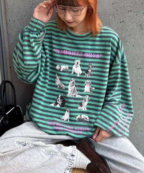 「SOUNDSGOOOOD」 スウェットカットソー ONE SIZE ベージュ レディース_画像6