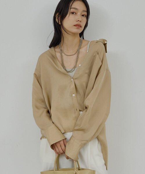 指輪 リング レイヤードボールロングネックレス レディースの画像