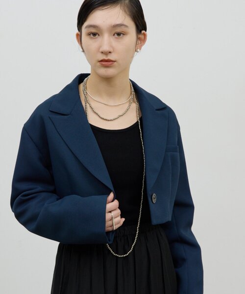 指輪 リング レイヤードボールロングネックレス レディースの画像