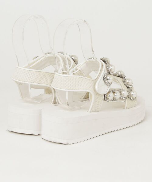 「LILY BROWN」 フラットサンダル SMALL ホワイト レディース_画像2