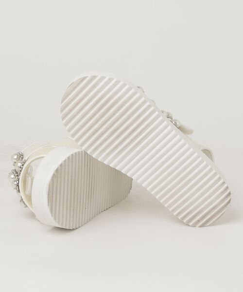 「LILY BROWN」 フラットサンダル SMALL ホワイト レディース_画像3