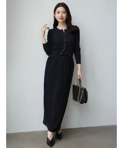 anuans（アニュアンス） スカート ダブルサテンナロースカート