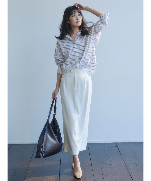 anuans スカート anuans（アニュアンス） スカート ダブルサテンナロースカート