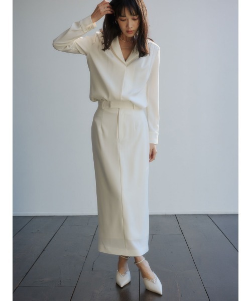 anuans（アニュアンス） スカート ダブルサテンナロースカート