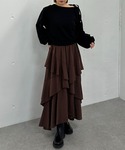 トレーナー スウェット 肩リボンワンショルスウ...の詳細画像5