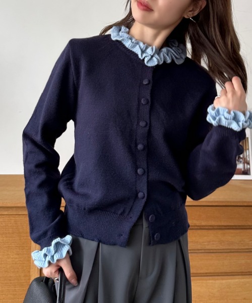 「Eclat one」 カーディガン FREE ブラウン レディース_画像2