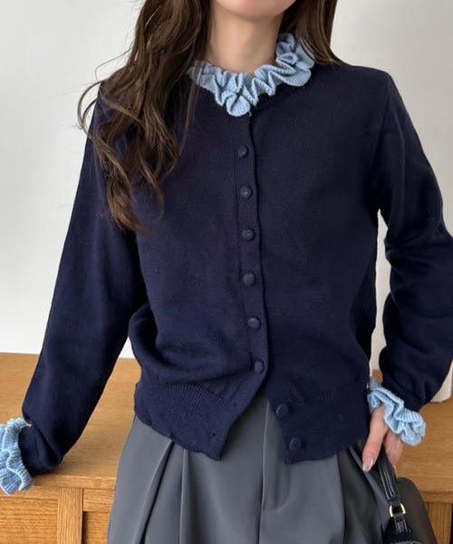 「Eclat one」 カーディガン FREE ブラウン レディース_画像5