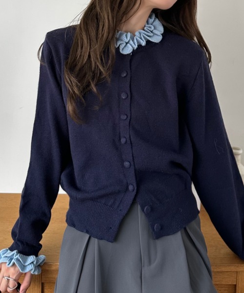 「Eclat one」 カーディガン FREE ブラウン レディース_画像9