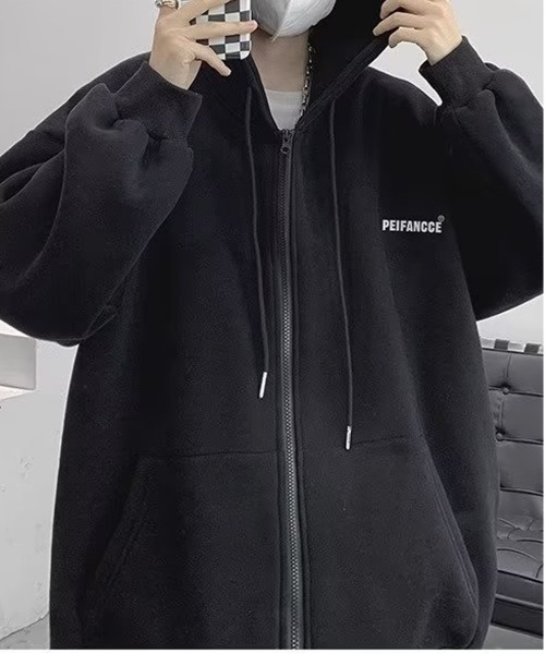 「NEW GENTLEMAN」 ジップアップパーカー X-LARGE ブラウン メンズ_画像7