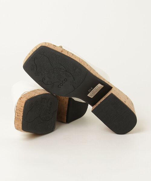 「coca（ANDEX shoes product）」 ミュール 23.5cm ホワイト レディース_画像3