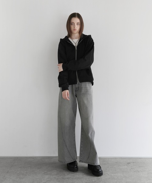 「SOCCE」 ジップアップパーカー X-LARGE グレー メンズ_画像9