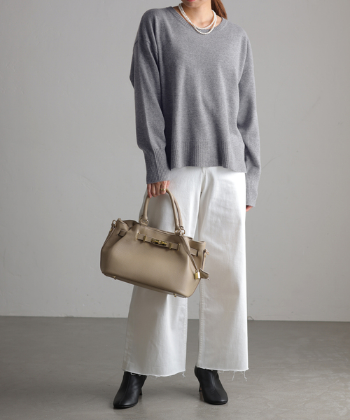 「La TOTALITE」 長袖ニット FREE ラベンダー レディース_画像3